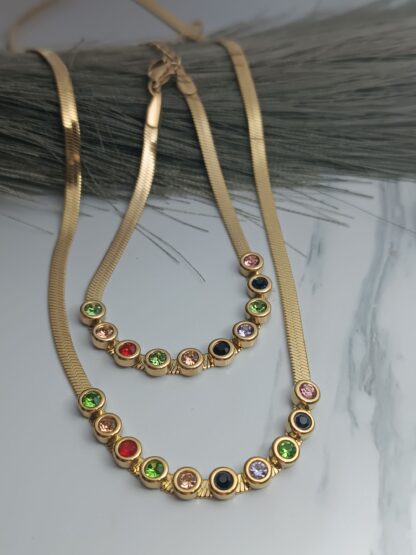 Steel Necklace bracelet set (CODE: 02645)