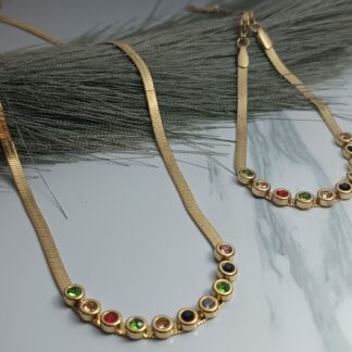 Steel Necklace bracelet set (CODE: 02645)