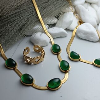 Steel necklace set (CODE:00851)