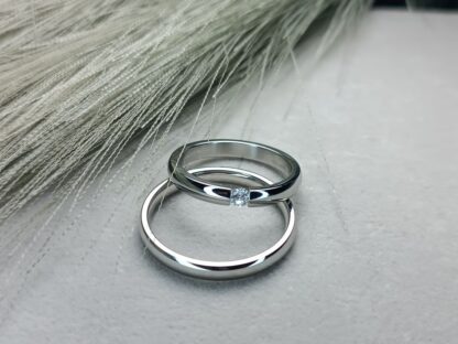 Classic wedding rings in silver (CODE:000782)