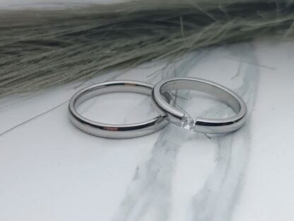 Steel wedding rings set (CODE: 000782)
