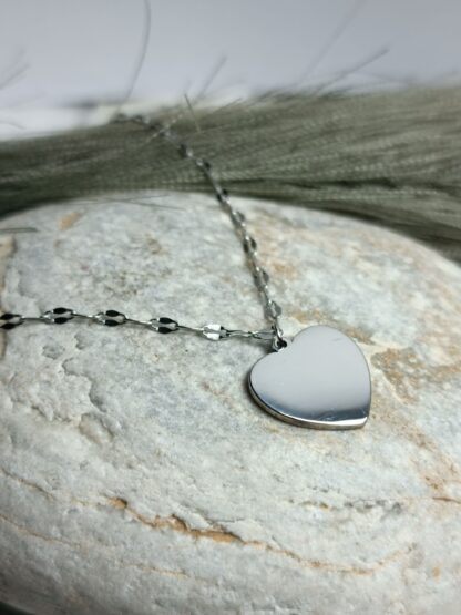 Steel heart necklace (CODE: 10088)