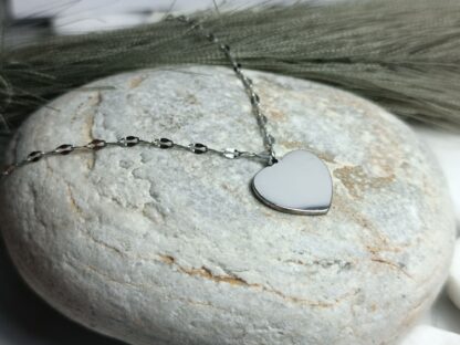 Steel heart necklace (CODE: 10088)