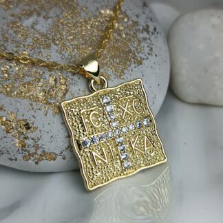 Χρυσό Τετράγωνο Μενταγιόν IC XC NI KA με Κρύσταλλα από Ατσάλι – Βυζαντινό Στυλ (ΚΩΔ:8070) Χρυσό Τετράγωνο Μενταγιόν IC XC NI KA με Κρύσταλλα από Ατσάλι – Βυζαντινό Στυλ (ΚΩΔ:8070)