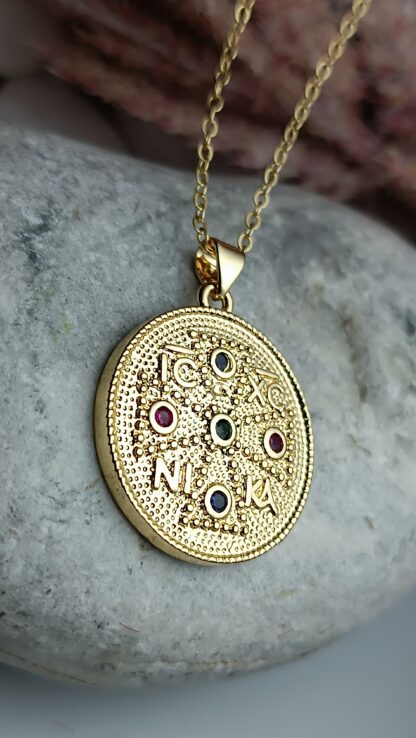 Pendant Constantinato Amulet with Zircon stones (CODE: 3388)