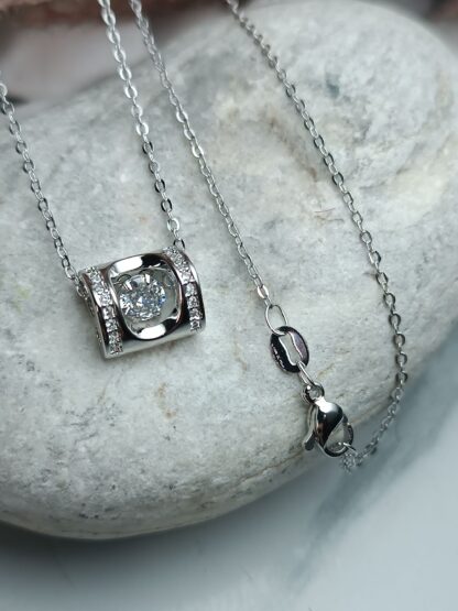 Pendant Heart with Zircon stone 925 (CODE: 74582)