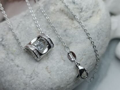 Pendant Heart with Zircon stone 925 (CODE: 74582)