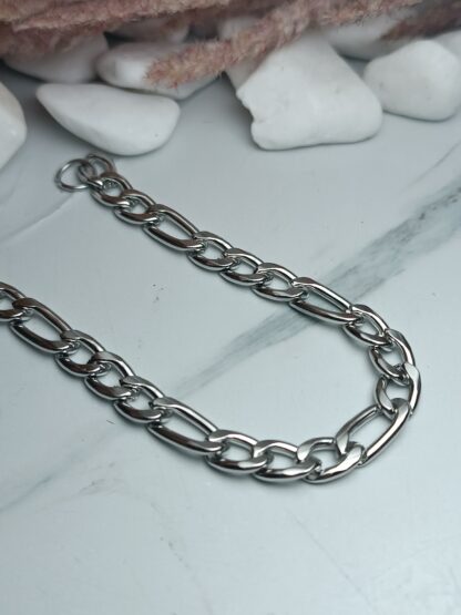 Silver-tone steel bracelet (CODE: 00118)