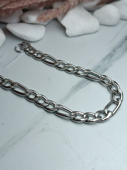 Silver-tone steel bracelet (CODE: 00118)