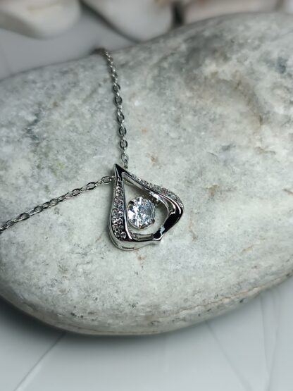 Single stone teardrop pendant ZIRCON 925 (CODE:025251)