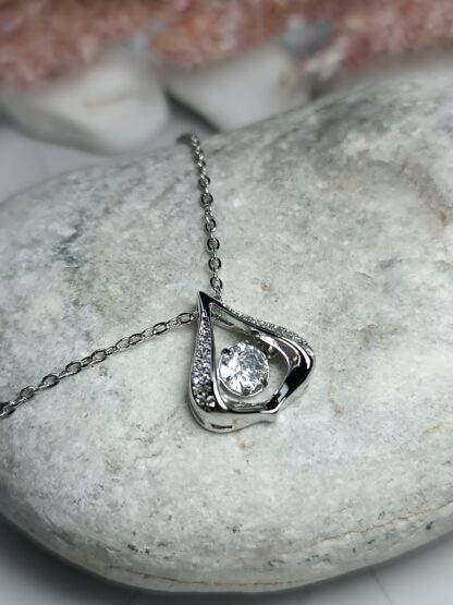 Single stone teardrop pendant ZIRCON 925 (CODE:025251)