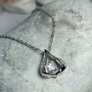 Single stone teardrop pendant ZIRCON 925 (CODE:025251)