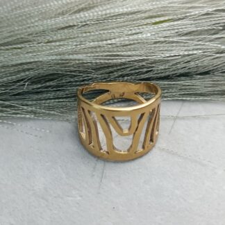 Polished gold ring (CODE: 22611)