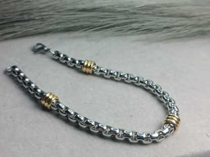 Two-tone men's bracelet (CODE:5881)