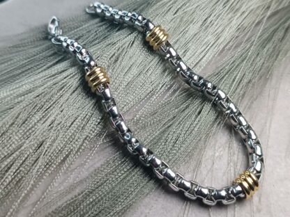 Two-tone men's bracelet (CODE:5881)