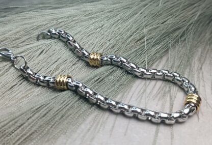 Two-tone men's bracelet (CODE:5881)