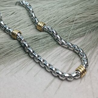 Two-tone men's bracelet (CODE:5881)