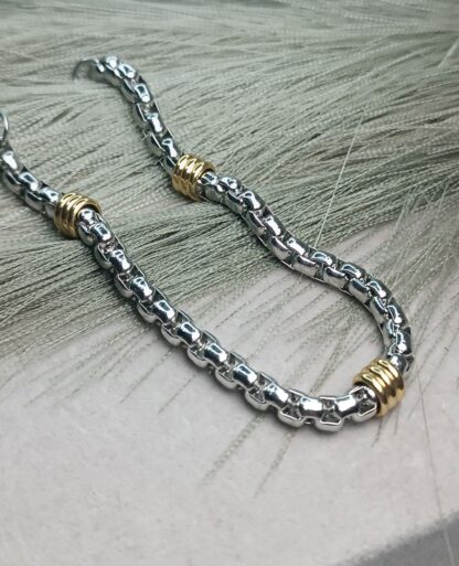 Two-tone men's bracelet (CODE:5881)