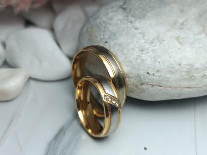 Two-tone wedding rings (CODE:554241)