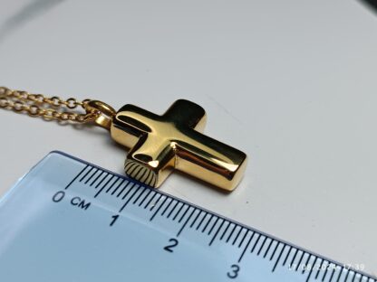 Steel cross in gold (CODE:00331)