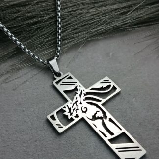 Steel cross silver color (CODE: 8041)