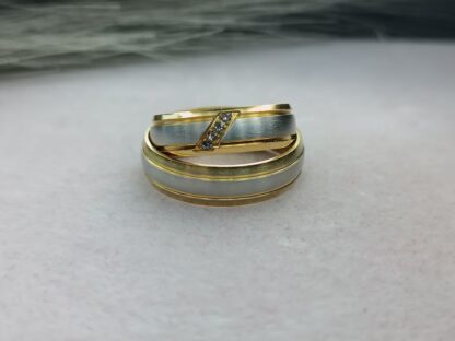 Two-tone wedding rings (CODE:554241)