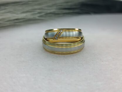 Two-tone wedding rings (CODE:554241)