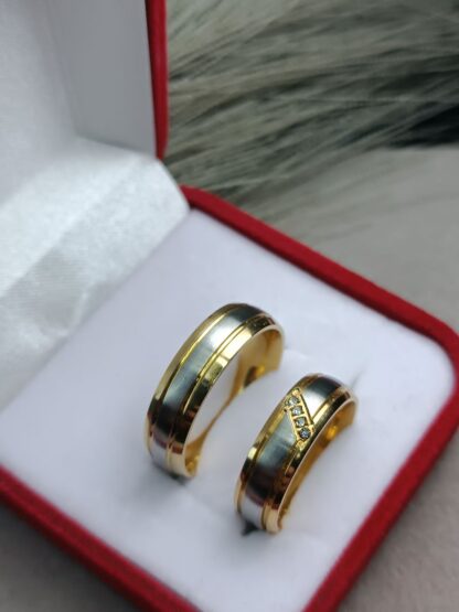 Two-tone wedding rings (CODE:554241)