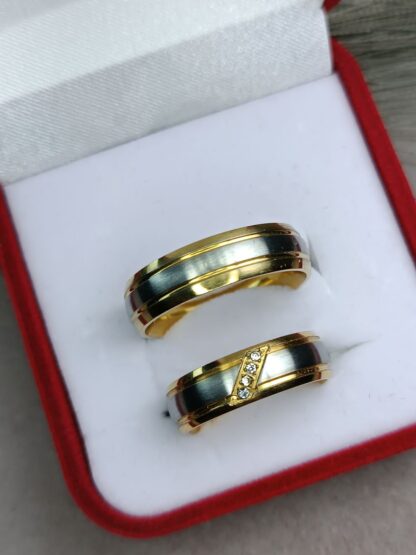 Two-tone wedding rings (CODE:554241)