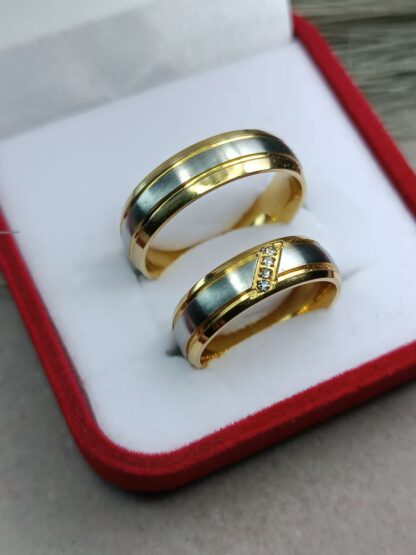 Two-tone wedding rings (CODE:554241)