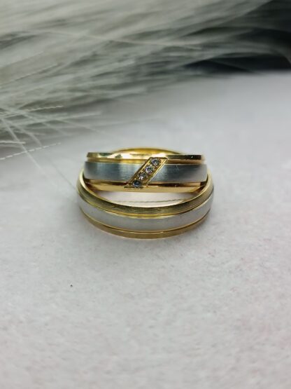 Two-tone wedding rings (CODE:554241)