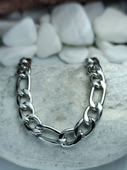 Silver-tone steel bracelet (CODE: 00118)