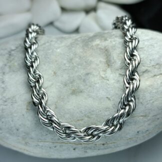 Silver-tone steel bracelet (CODE: 00118)