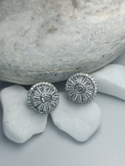 Clear zircon rotating earrings (CODE:8016)