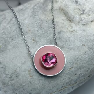 Pendant with pink stones (CODE:093)