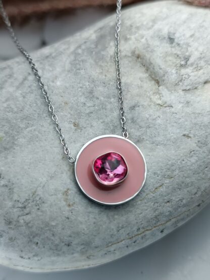 Pendant with pink stones (CODE:093)