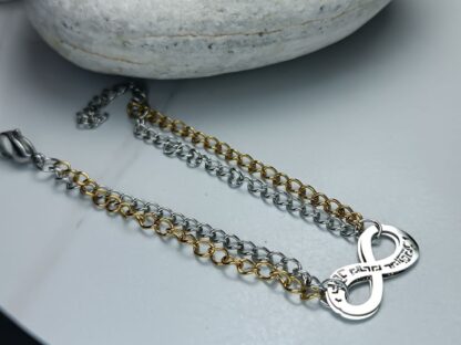 Steel bracelet with infinity (CODE: 8015)