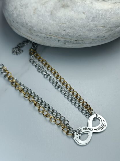 Steel bracelet with infinity (CODE: 8015)