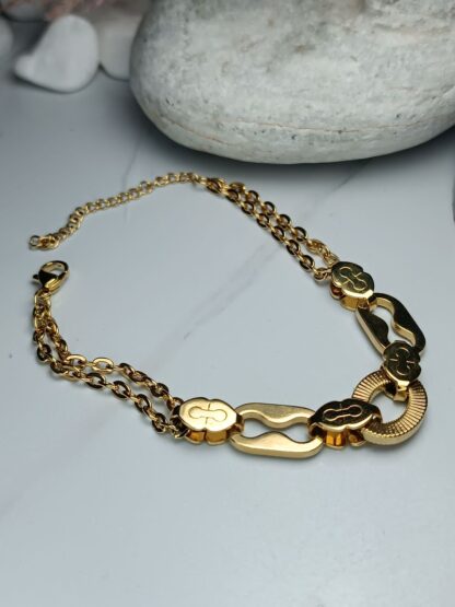 Steel bracelet gold color (CODE: 8008)