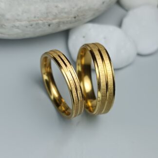 Pair of wedding rings matte finish (CODE: 8023)