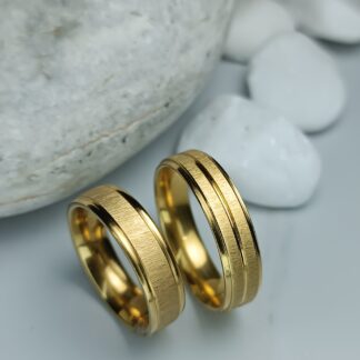 Pair of wedding rings in yellow gold (CODE: 8075)