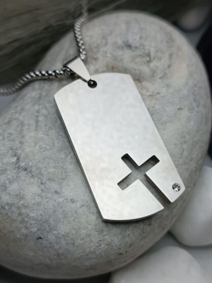 Cross plate in silver (CODE: 8044)