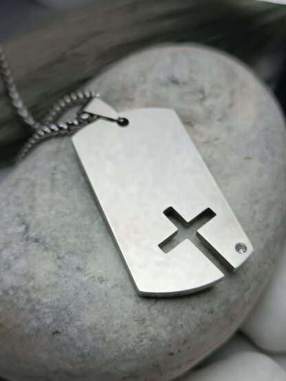 Cross plate in silver (CODE: 8044)