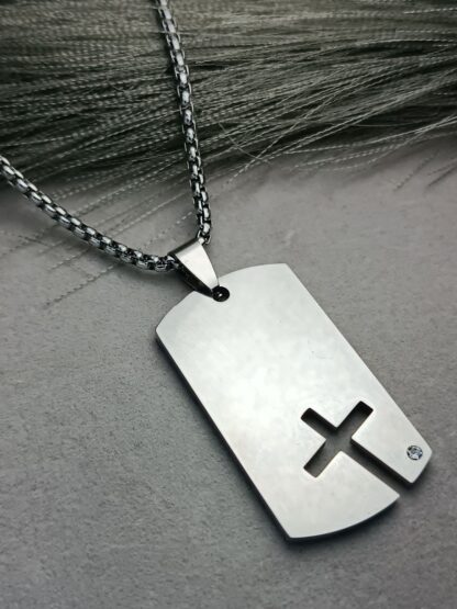 Cross plate in silver (CODE: 8044)