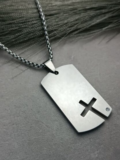 Cross plate in silver (CODE: 8044)