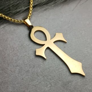 Steel cross in gold (CODE:00331)