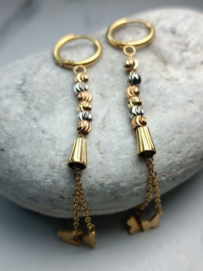 Earrings with embossed design (CODE: 8057)