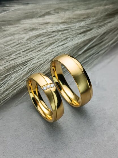 Pair of wedding rings matte finish (CODE: 8092)