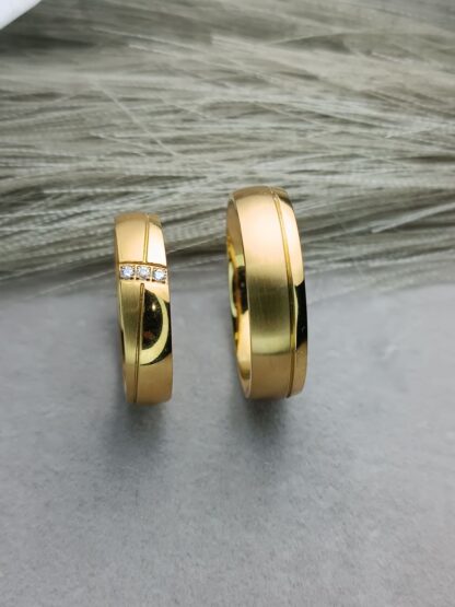 Pair of wedding rings matte finish (CODE: 8092)