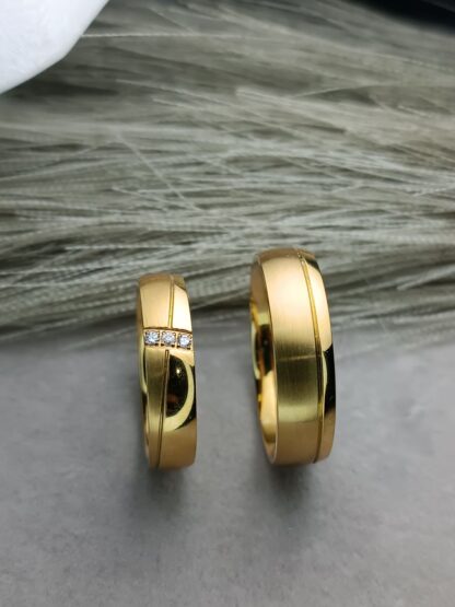 Pair of wedding rings matte finish (CODE: 8092)